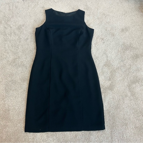 TESSUTI Collection black sleeveless sheath dress 10 business career professional - Picture 4 of 14